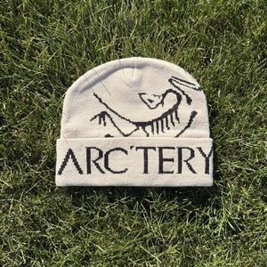 Arc'teryx Cream and Black Beanie